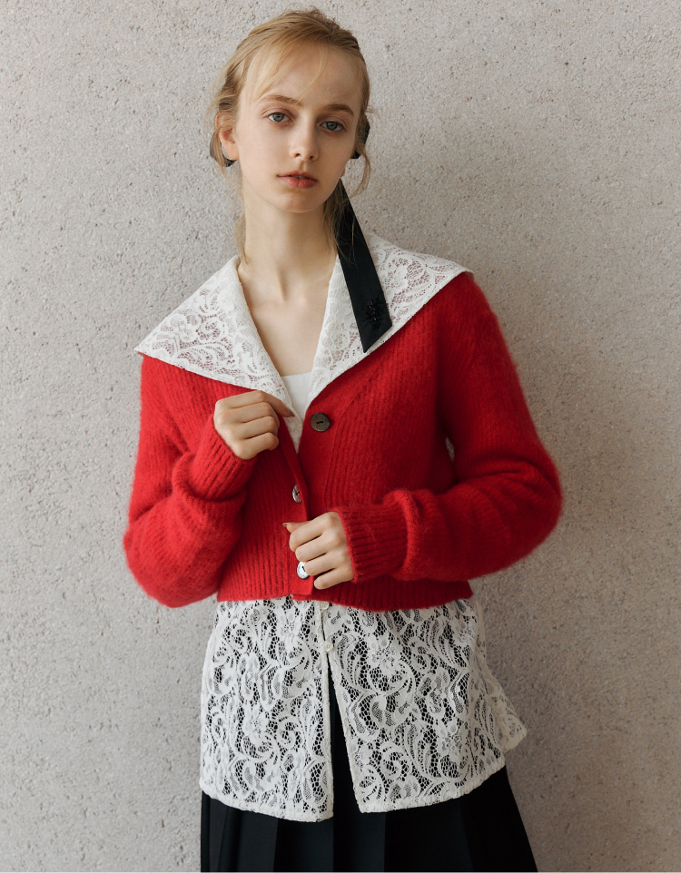 FETICO V-NECK KNIT CARDIGAN