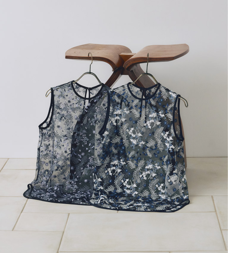 TULLE LACE SLEEVELESS SHIRT sub