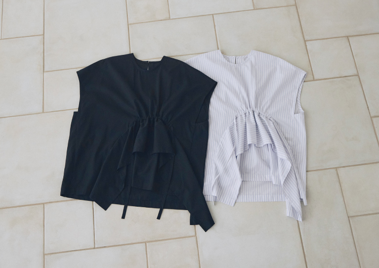 TAPE GATHER BLOUSE sub