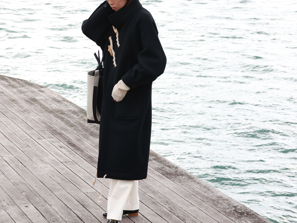 HYKE DOUBLE FACE DUFFEL JACKET & COAT