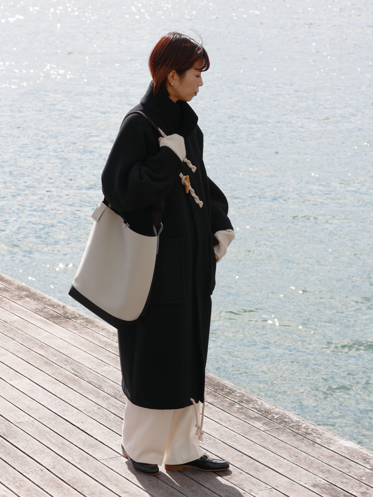 HYKE DOUBLE FACE DUFFEL JACKET & COAT