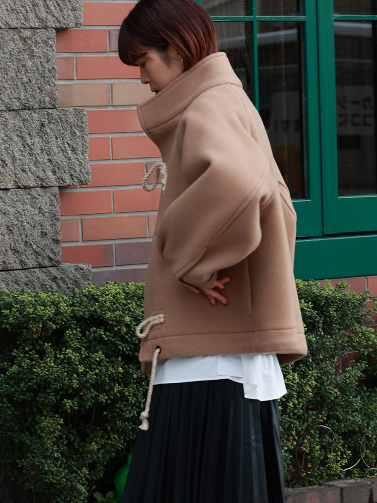 HYKE DOUBLE FACE DUFFEL JACKET & COAT