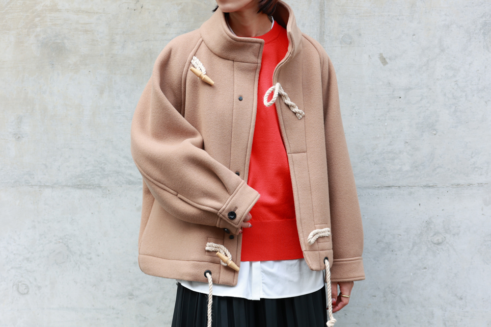 HYKE DOUBLE FACE DUFFEL JACKET & COAT