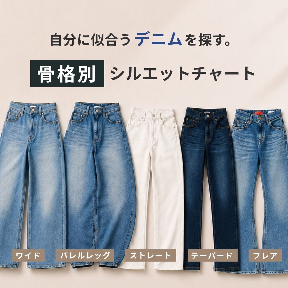 骨格別シルエットチャート｜自分に似合うデニムを探す。