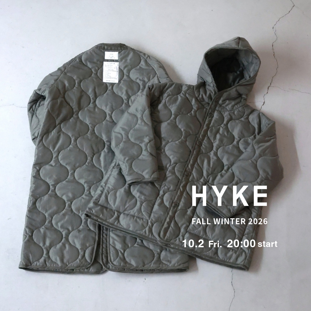 【10月2日(金)～パリゴオンラインにて発売！】HYKE Fall Winter 2026
