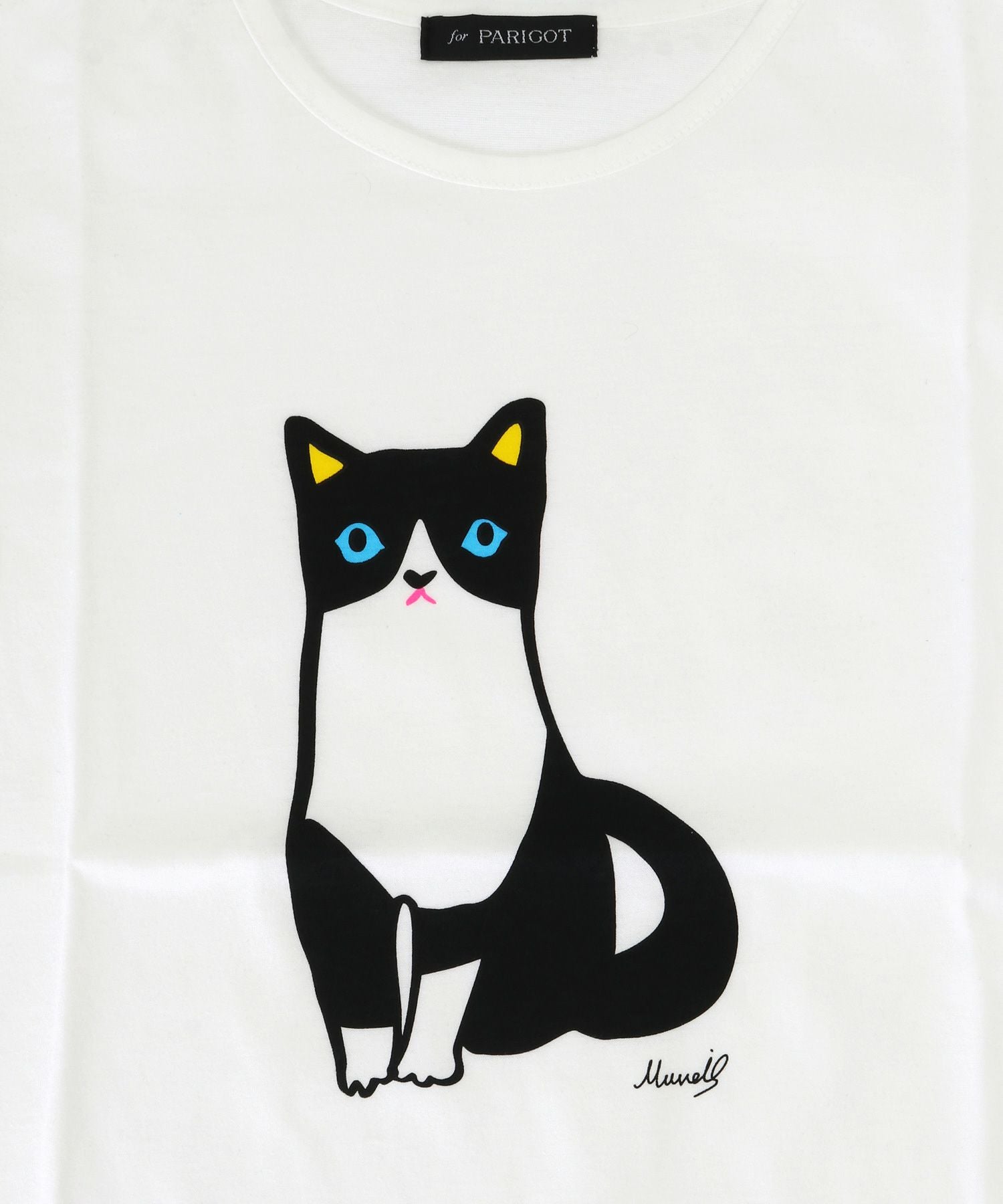 MUVEIL ミュベール 美品 猫カットソー MUVEIL(ミュベール)｜ネコプルオーバー/ネイビー の通販｜ELLESHOP