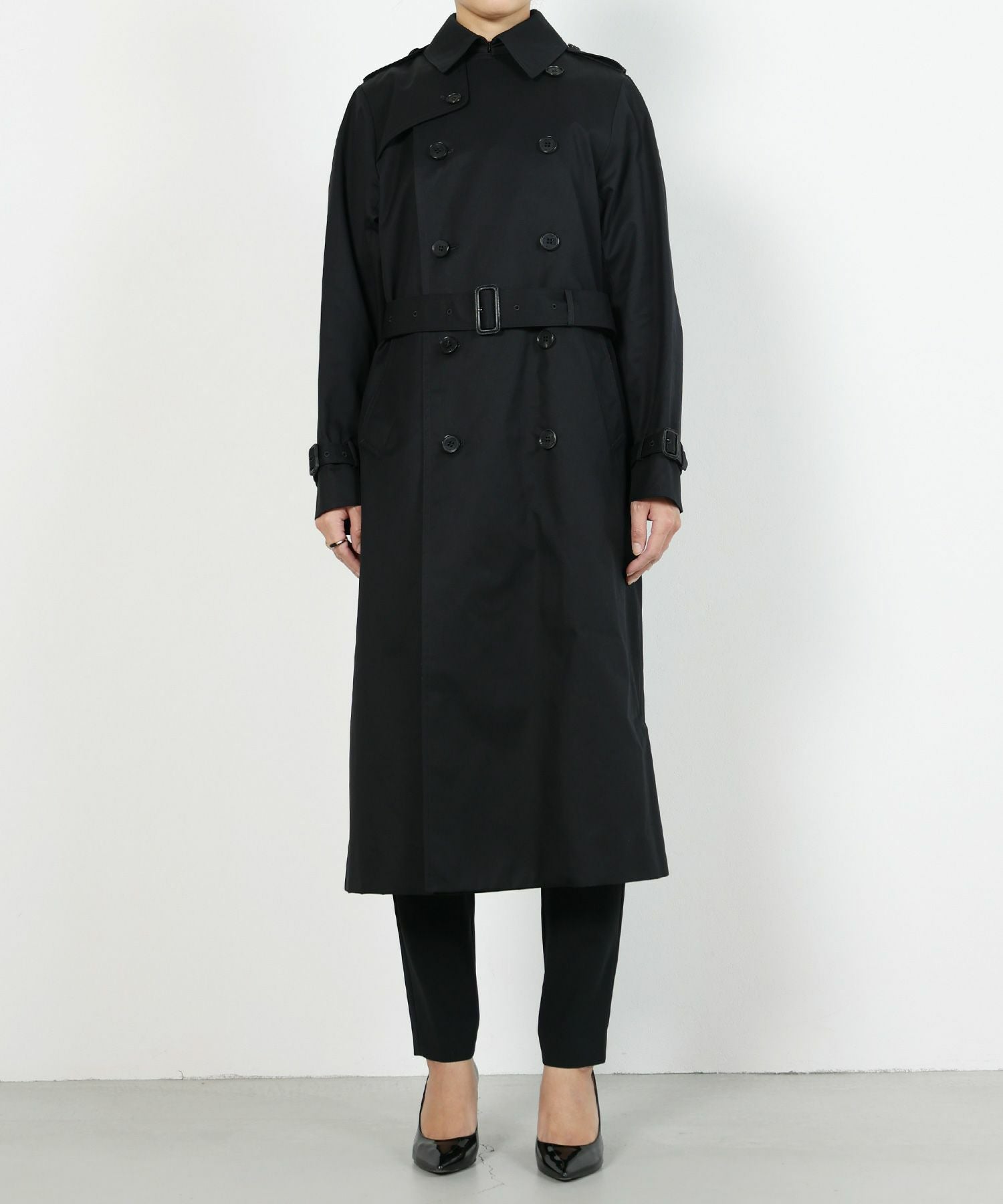 ハイク HYKE トレンチコート 黒 ライナー付 1 S相当 ロング HYKE(ハイク)】 TRENCH COAT/REGULAR FIT コート 通販