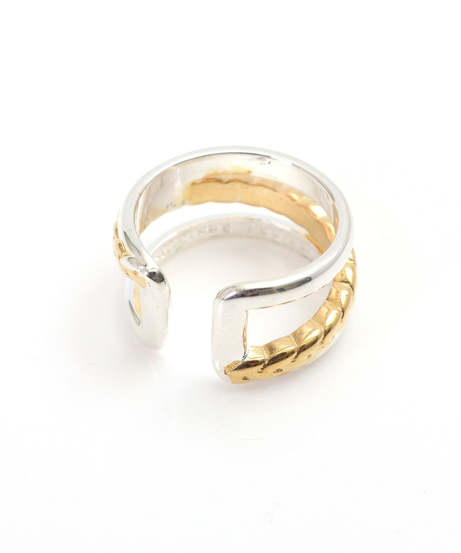 Philippe Audibert(フィリップ オーディベール)】 バイカラー3連リング