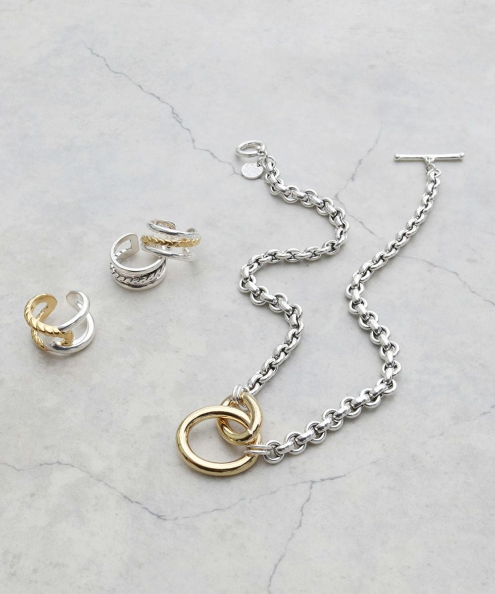 Philippe Audibert(フィリップ オーディベール)】 バイカラー3連リング