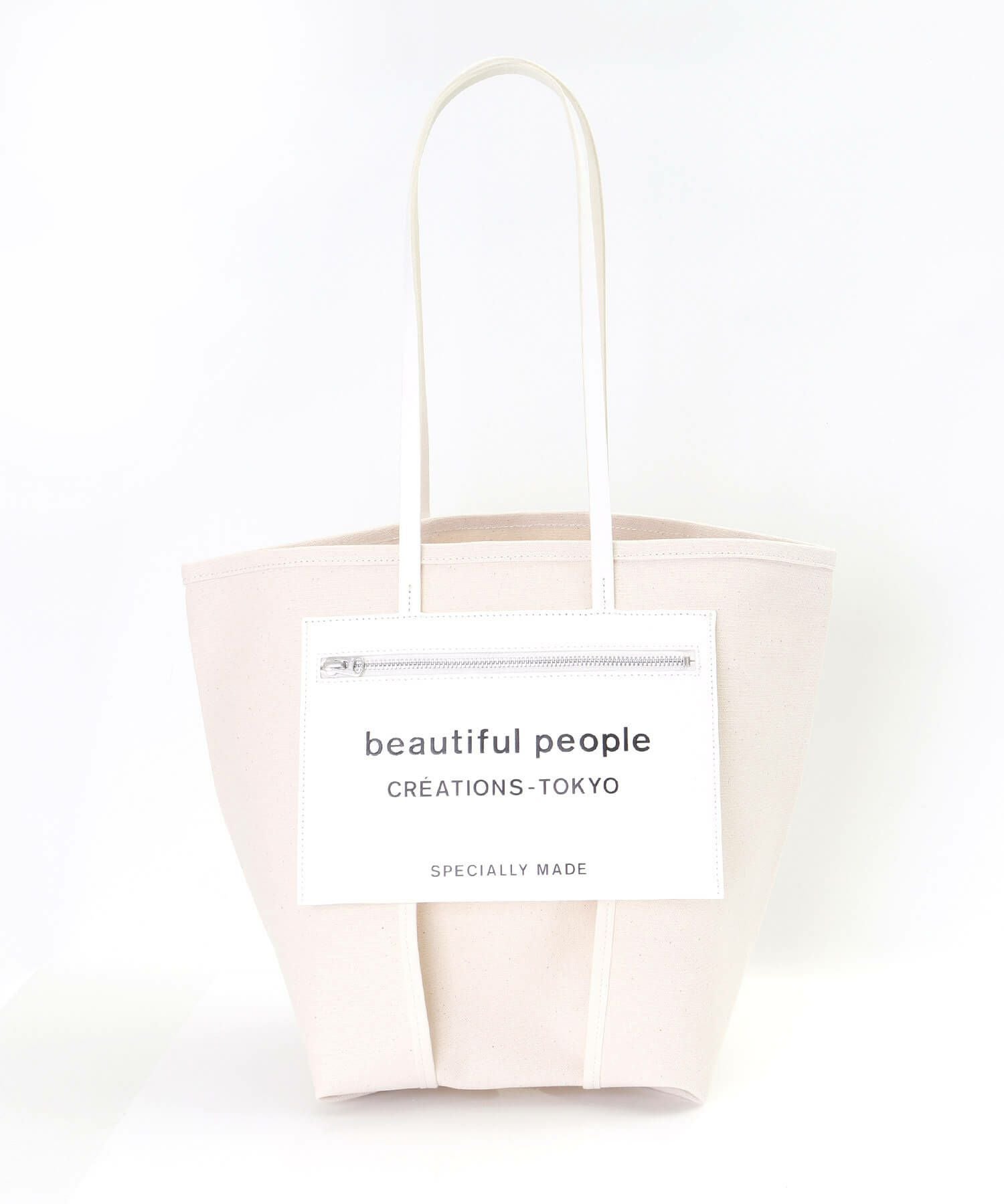 beautiful people(ビューティフルピープル)】 lining logo pocket tote