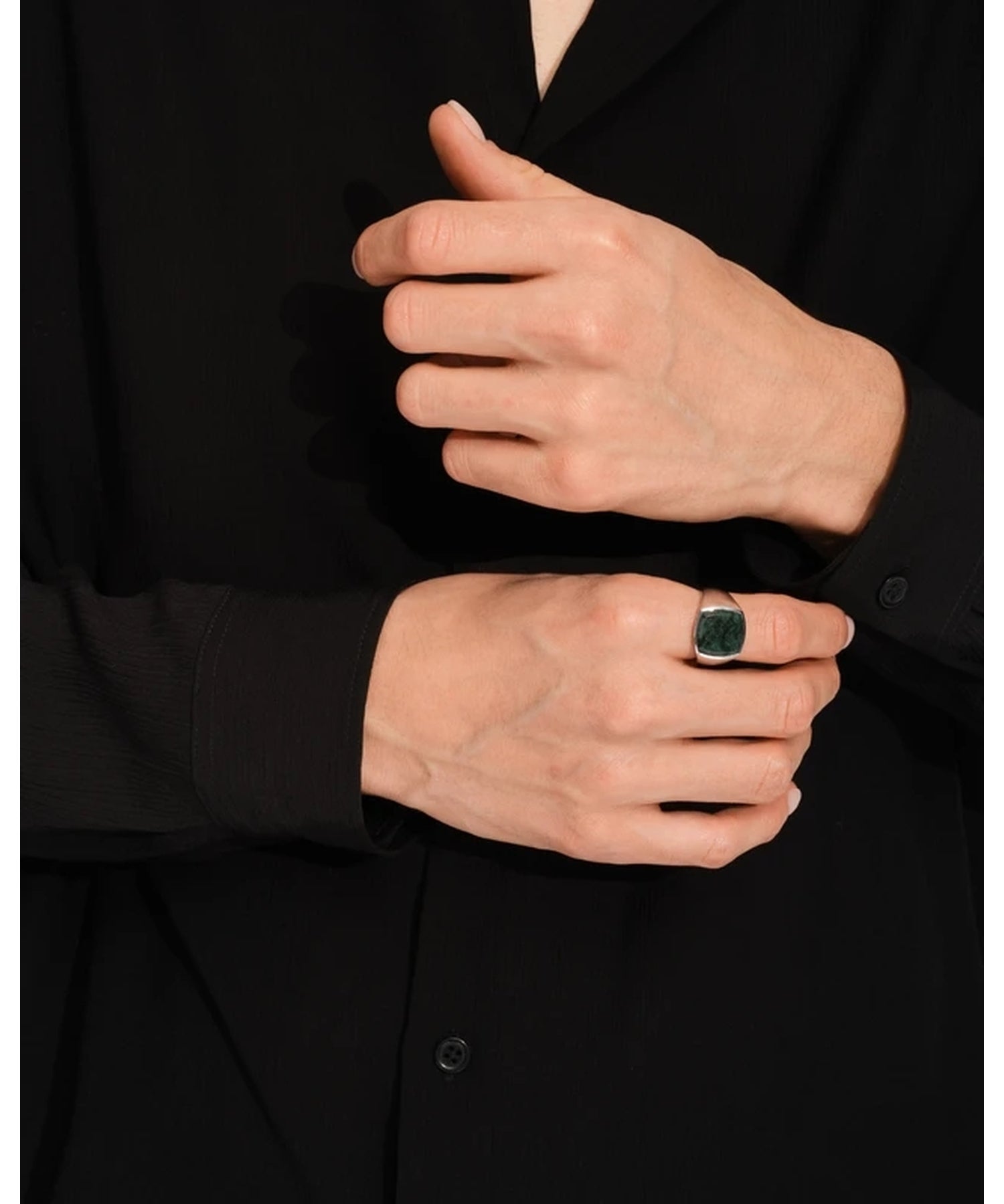TOM WOOD(トムウッド)】 Cushion Green Marble リング｜PARIGOT ONLINE