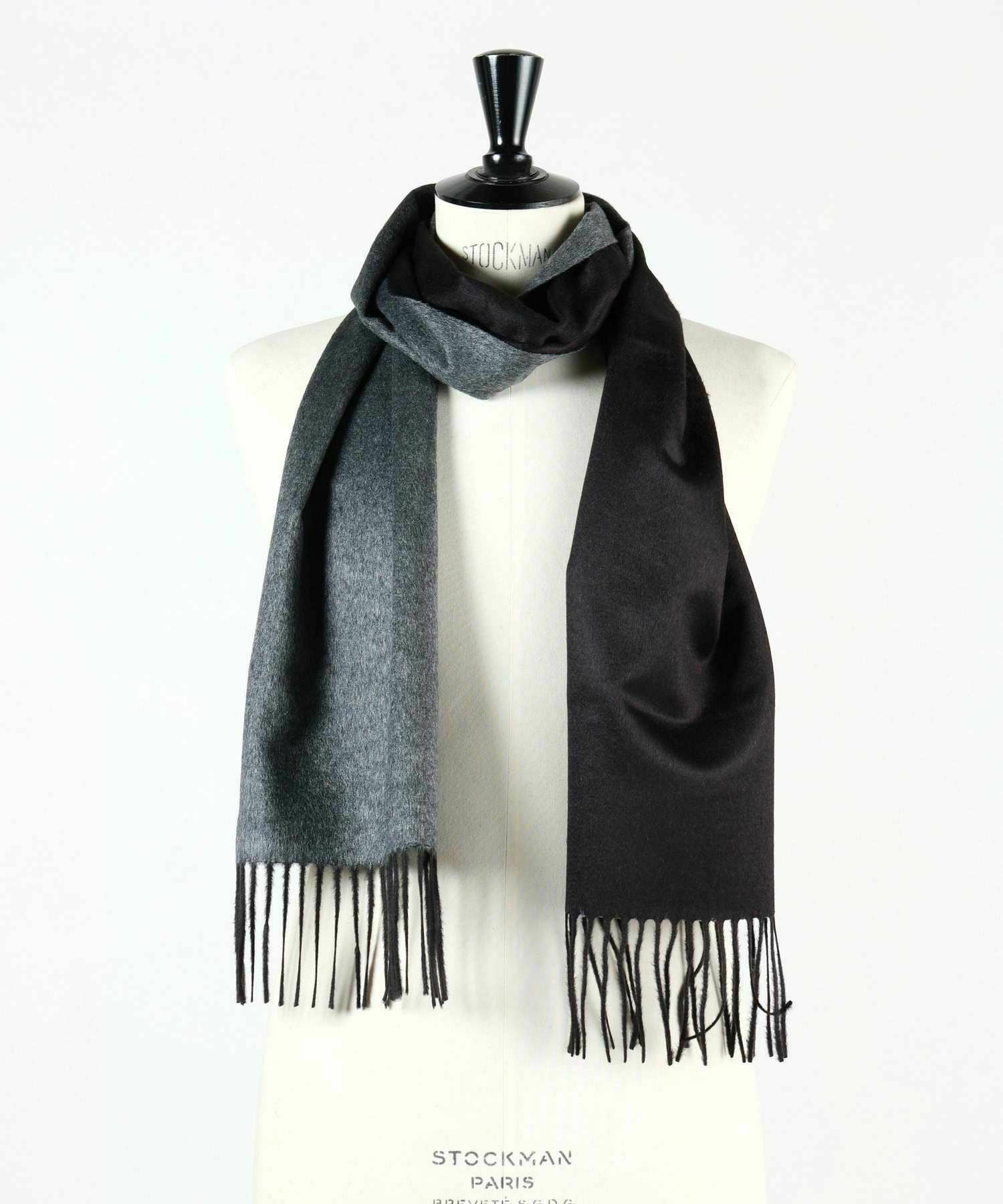 PIACENZA(ピアツェンツァ)】 シルクカシミヤバイカラーマフラー