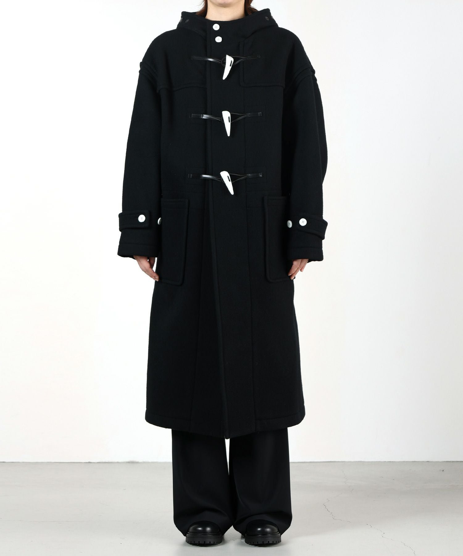 ※最終値下げ※HYKE ダッフルコート 黒　サイズ1 24AW 000000023951-11.jpg?size=l&w=