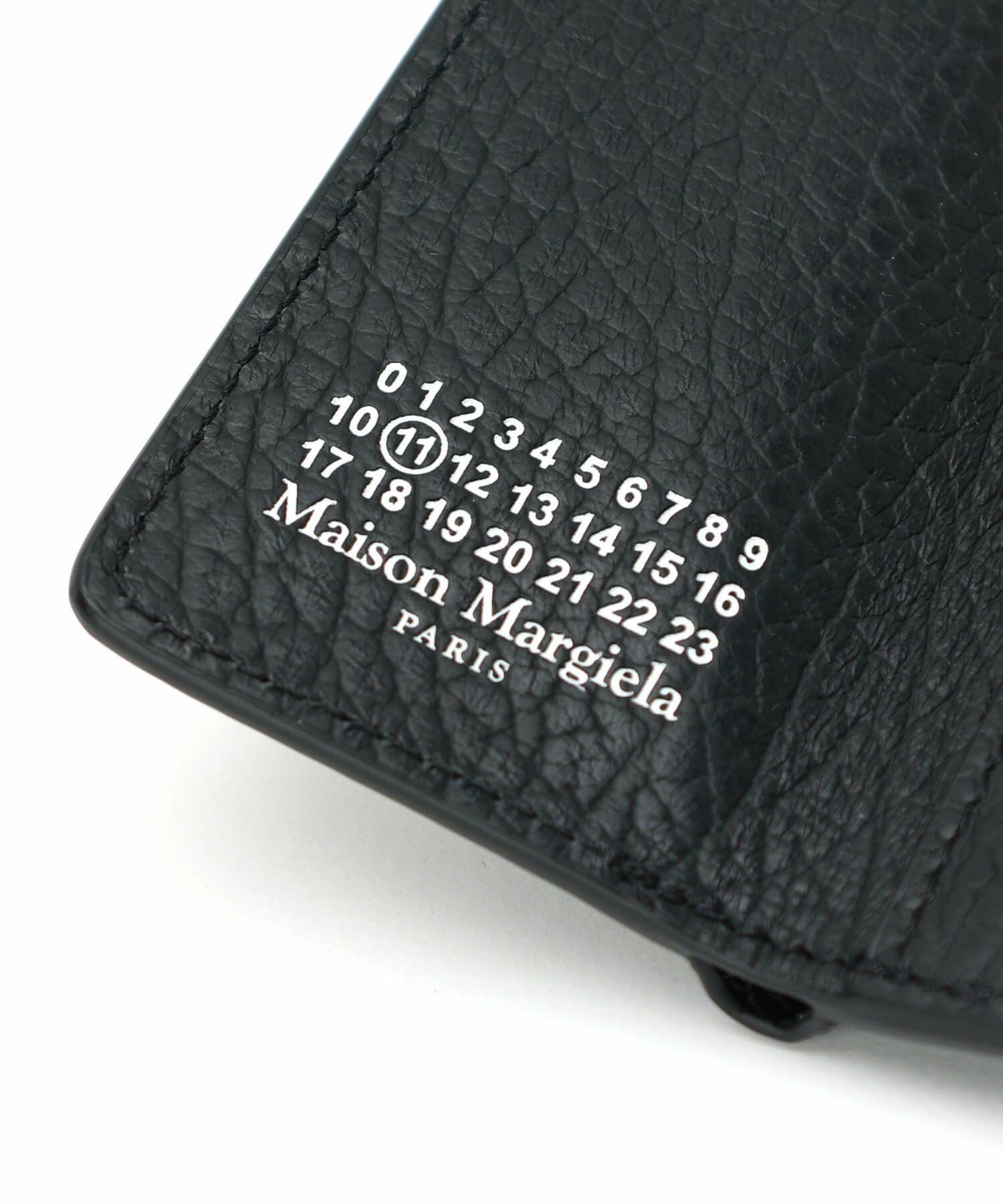 極美✨付属完備✨マルジェラ 二つ折り 財布 レザー 4ステッチ ブラック