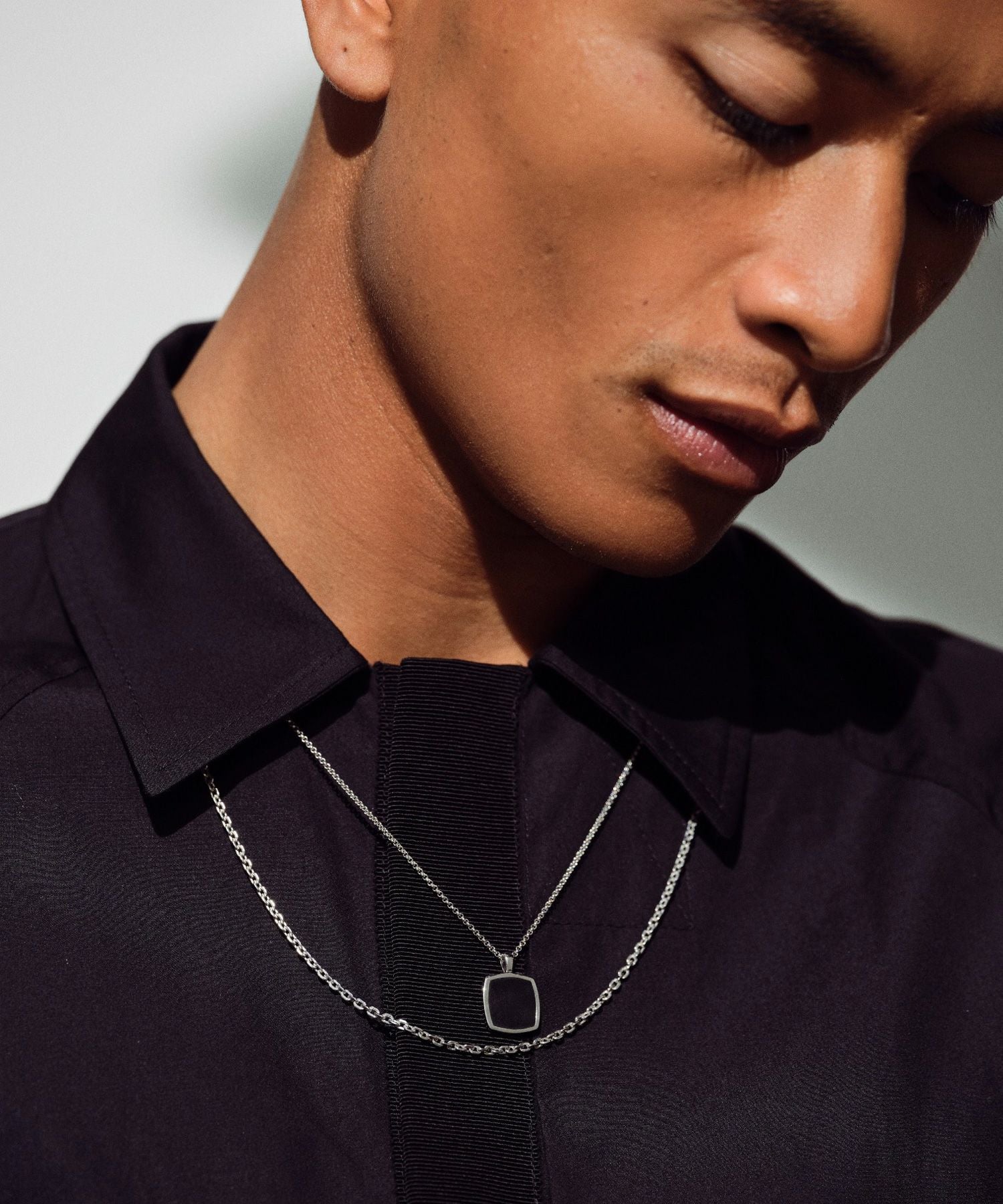 TOMWOOD Cushion Pendant Onyx ネックレス Cushion Pendant Onyx - Tom Wood Project Official Online Store