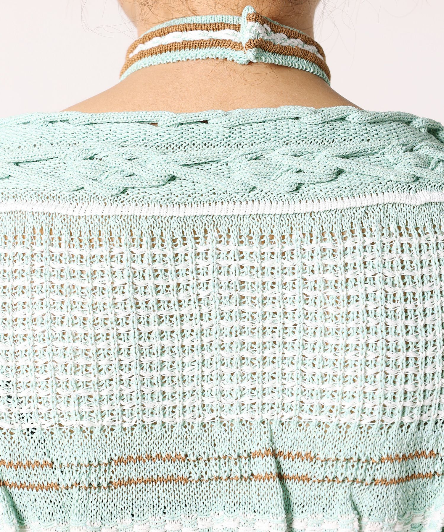 Mame Kurogouchi(マメ クロゴウチ)】 Bamboo Basket Pattern Knitted Mame Kurogouchi(マメ クロゴウチ)】 Bamboo Basket Pattern Knitted