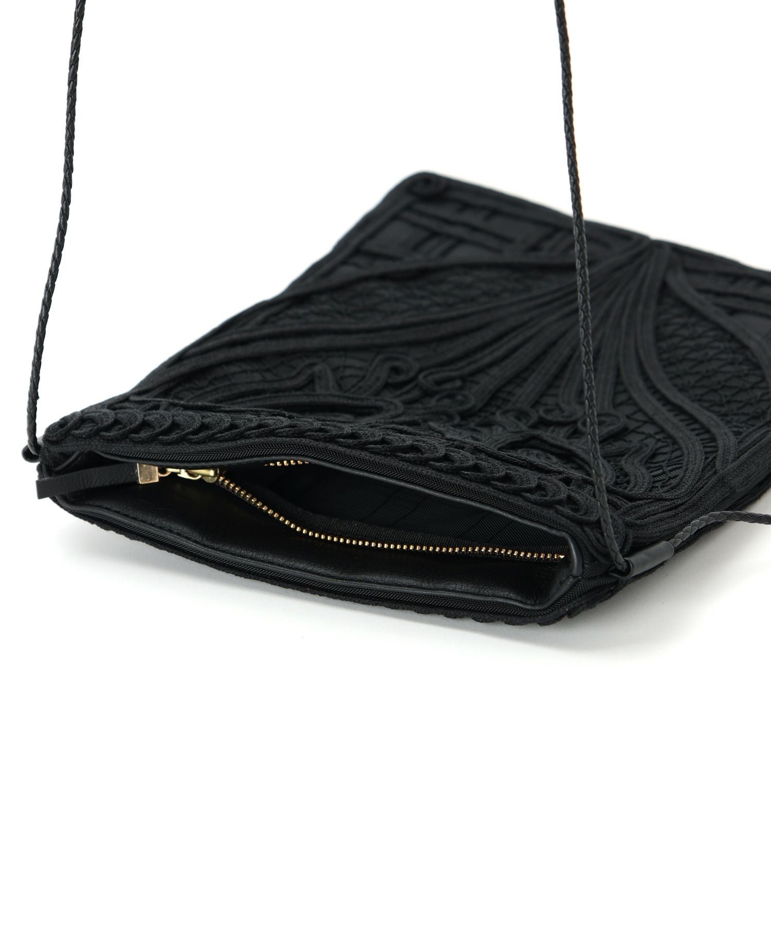 mame ショルダーバック Mame Kurogouchi(マメ クロゴウチ)】 Cording Embroidery Pouch With