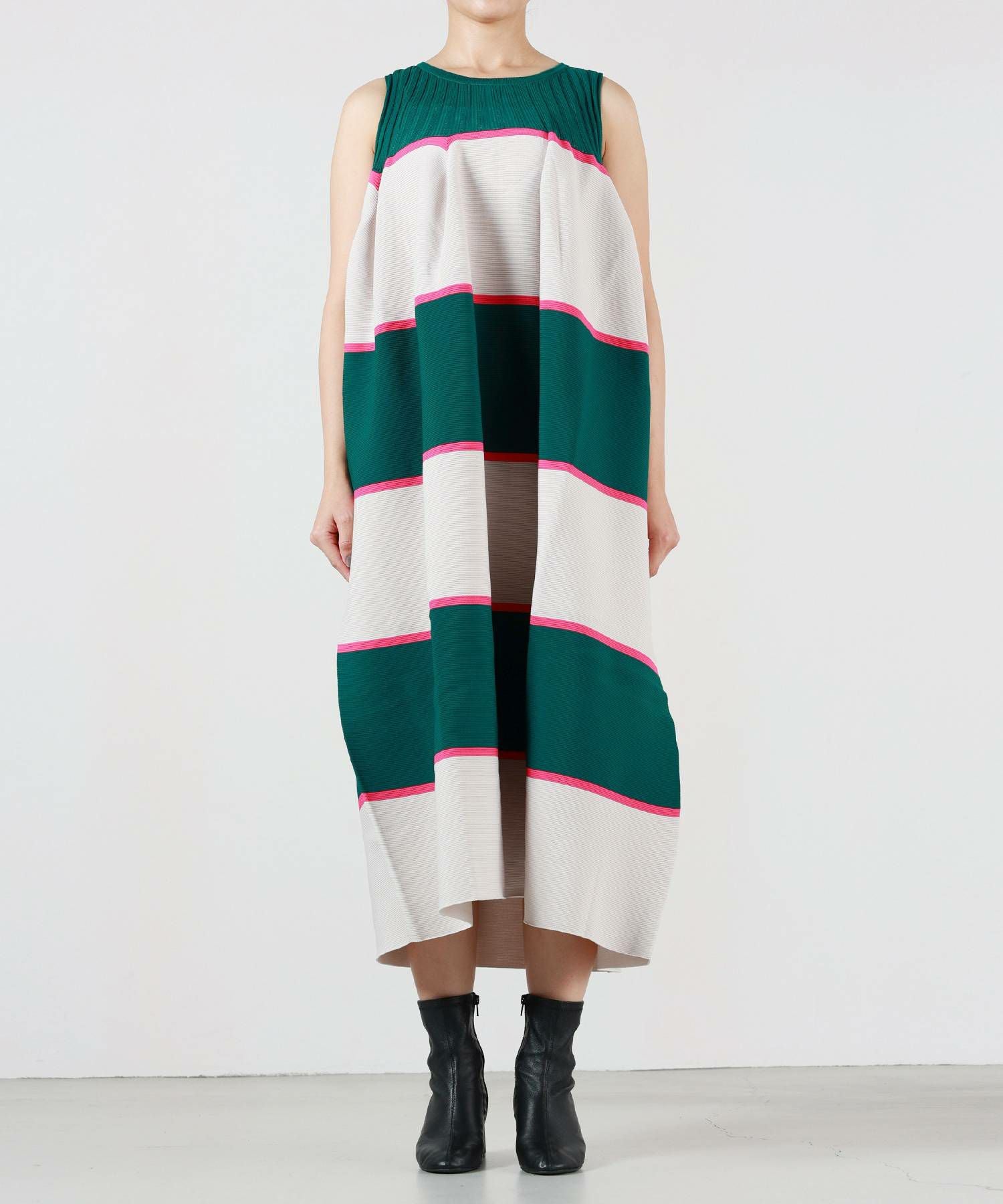CFCL(シーエフシーエル)】 POTTERY SLEEVELESS BUST FLARE DRESS