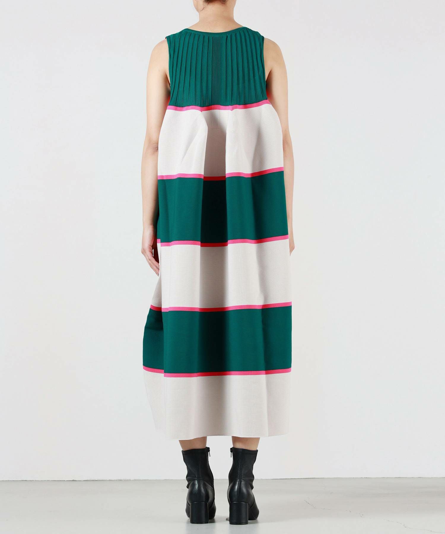 CFCL(シーエフシーエル)】 POTTERY SLEEVELESS BUST FLARE DRESS