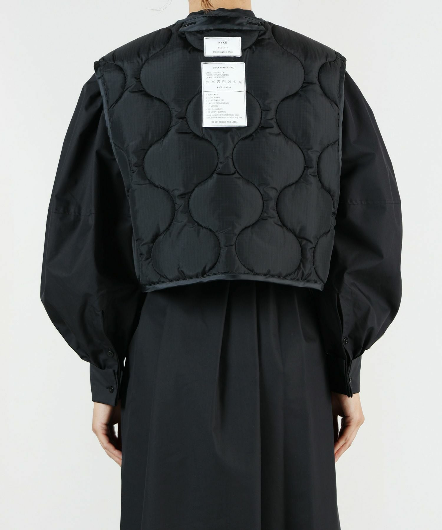 お値下げしました！新品未使用　HYKE QUILTED CROPPED VEST SALE】HYKE(ハイク) QUILTED CROPPED VEST - COLDBECK ONLINE（コール