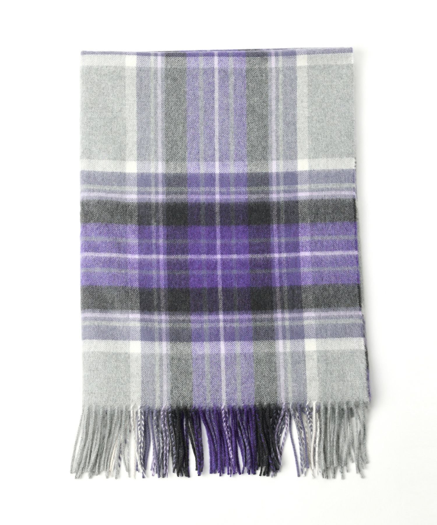 JOHNSTONS(ジョンストンズ)】 大判タータンチェックストール(カシミヤ