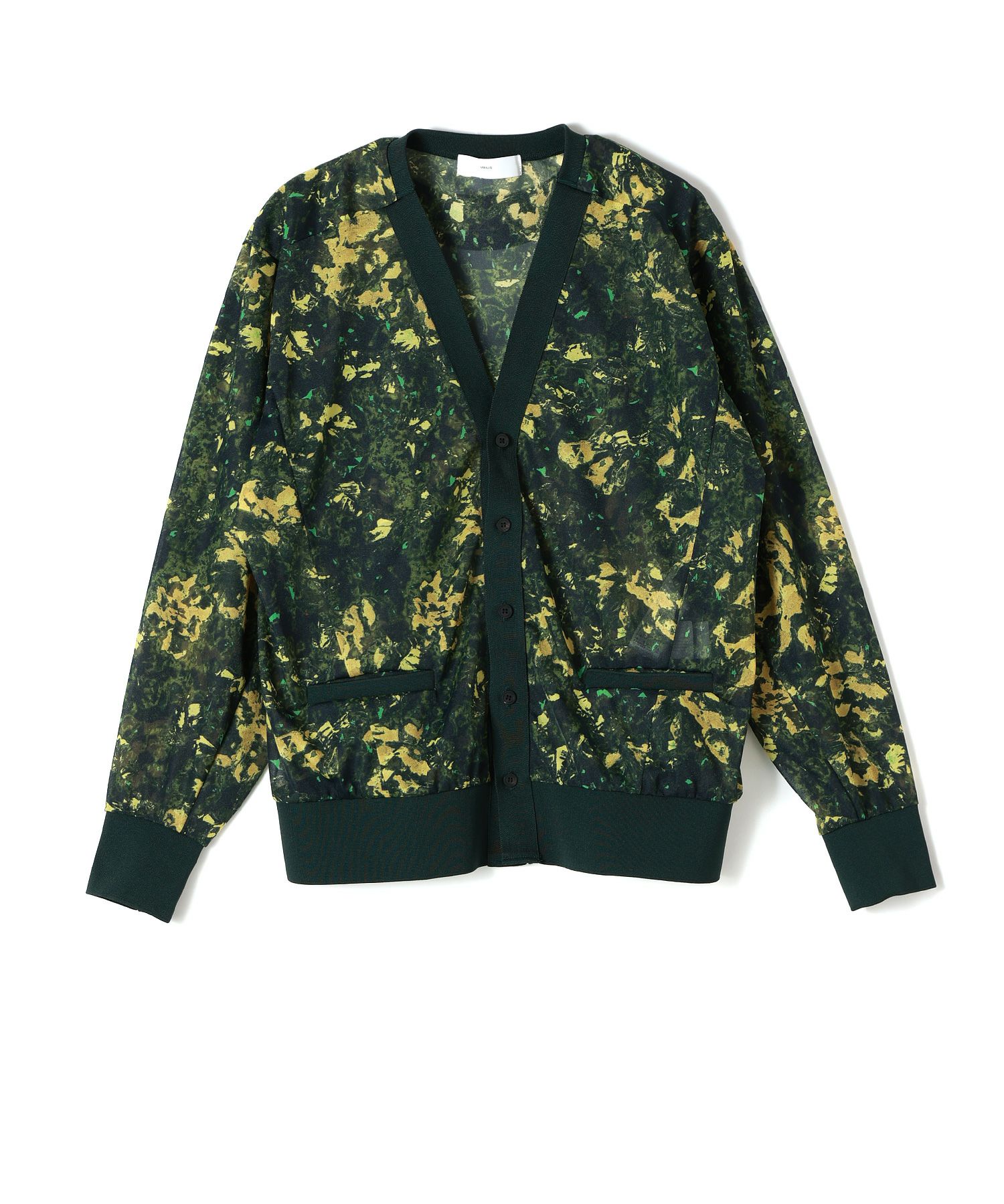 TOGA VIRILIS(トーガ ビリリース)】 SHEER JERSEY PRINT CARDIGAN