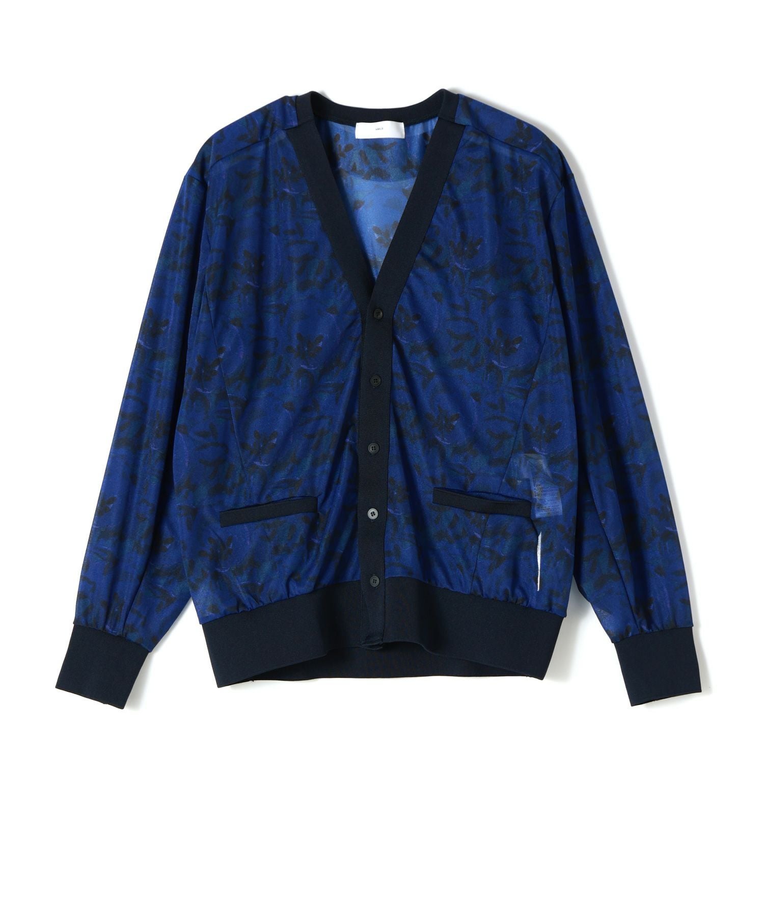 TOGA VIRILIS(トーガ ビリリース)】 SHEER JERSEY PRINT CARDIGAN