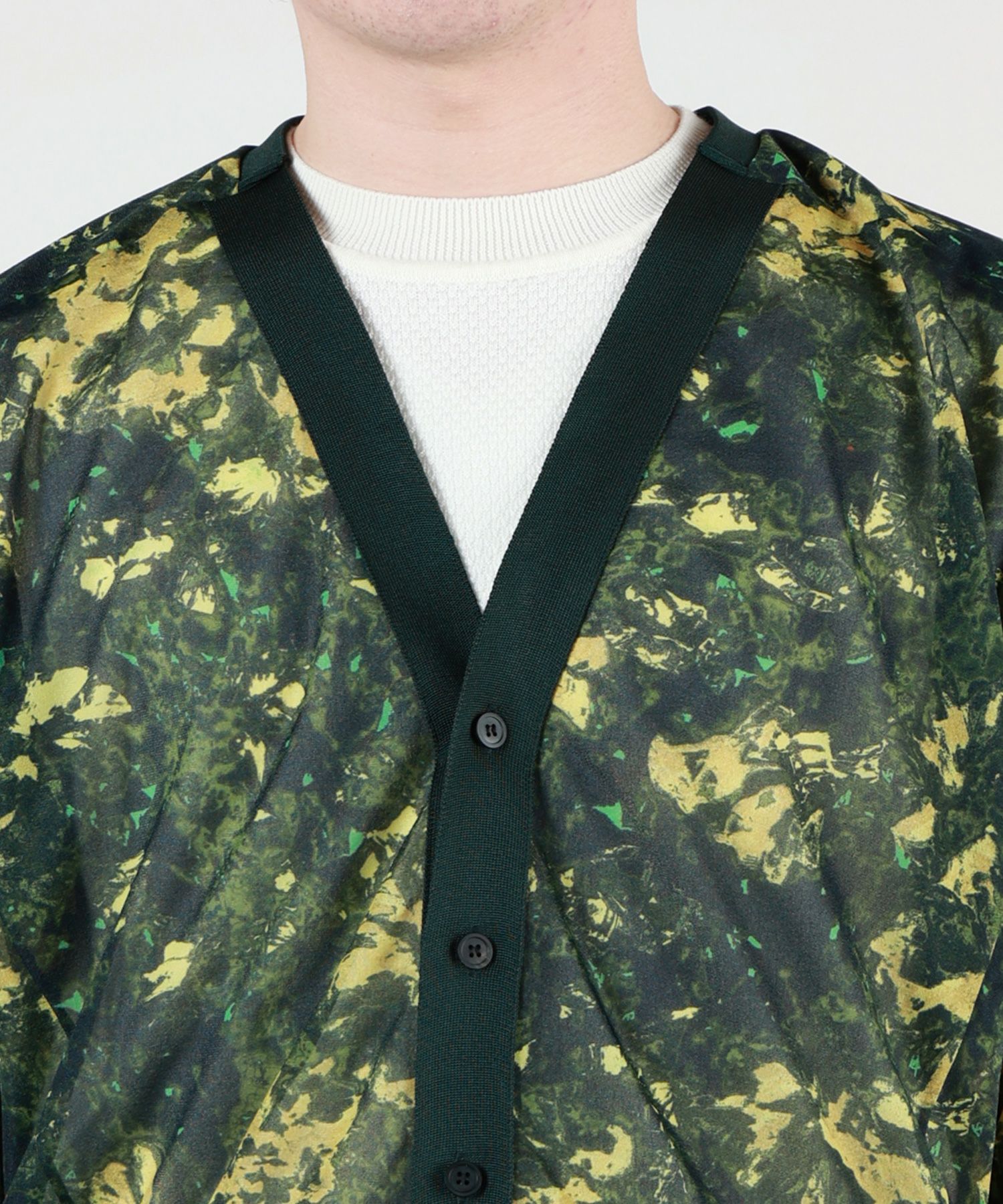【TOGA】TZ242-JO922 Sheer jersey print cardigan長袖カーディガン TOGA VIRILIS(トーガ ビリリース)】 SHEER JERSEY PRINT CARDIGAN