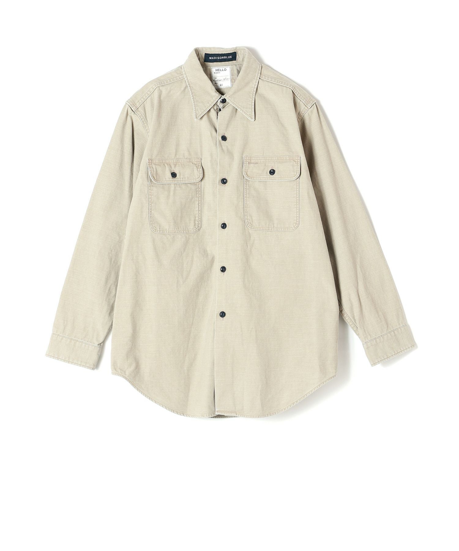 MADISONBLUE(マディソンブルー)】HAMPTON BACK SATIN SHIRT｜PARIGOT