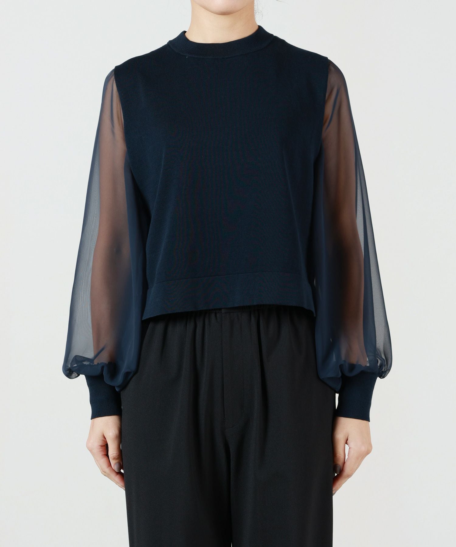 HYKE / ハイク | 2024SS | ROPE NET CROPPED TOP ニット トップス | ブラック | レディース 5月1(水) 20:00～パリゴオンラインにて販売開始！】HYKE(ハイク) SS