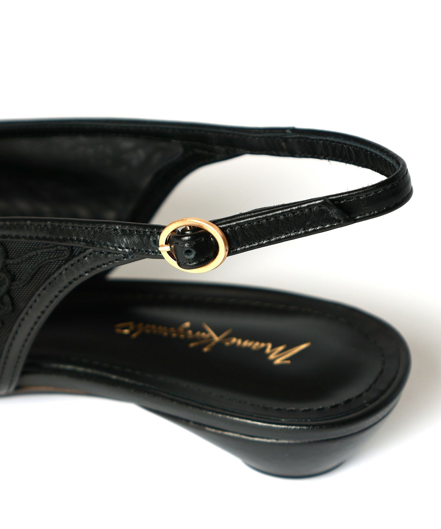 Mame Kurogouchi(マメ クロゴウチ)】 Cording Embroidery Sling Back