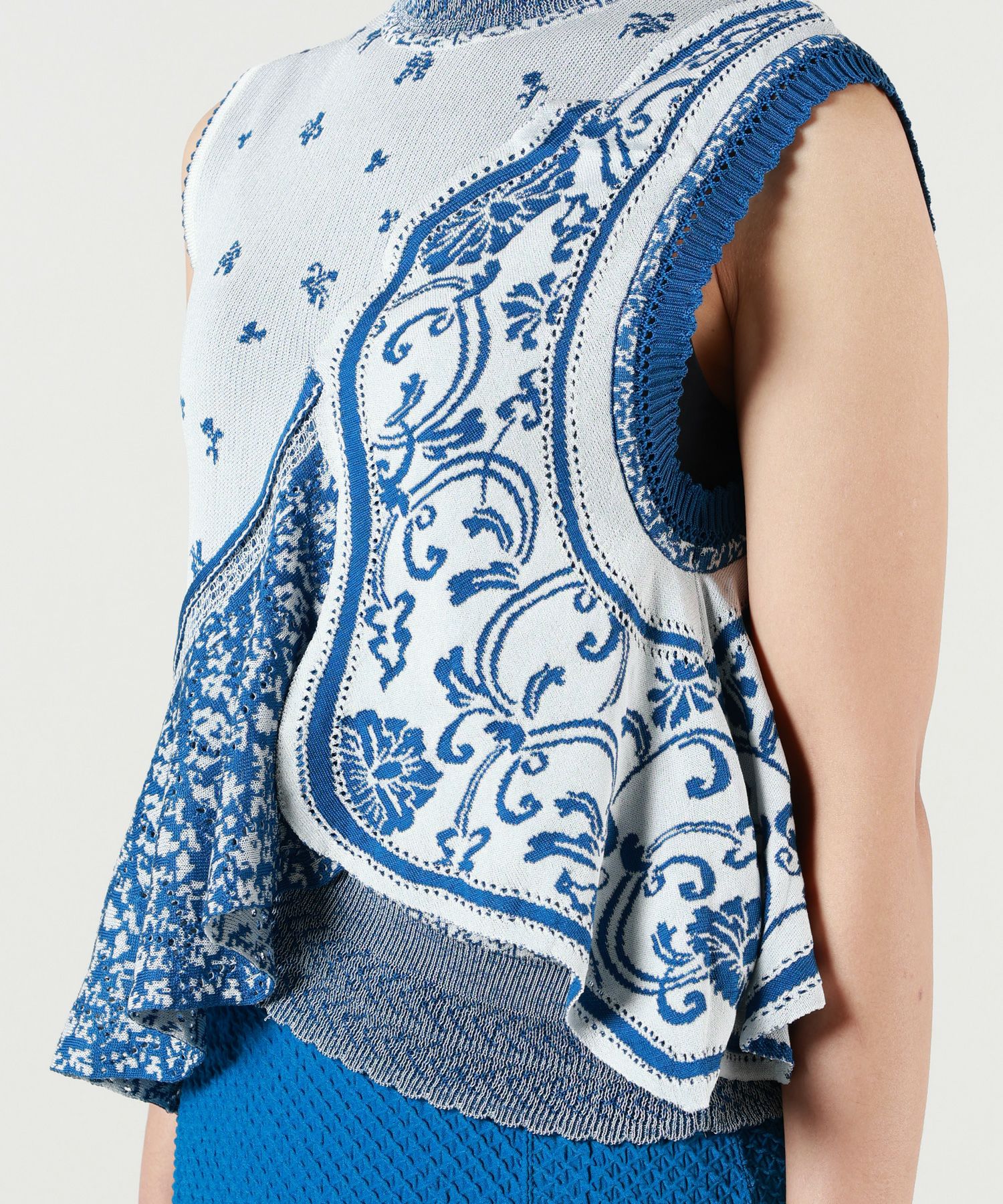 サイズ3 mame Asymmetric Pattern Knitted Top Asymmetric Pattern Knitted Top | Mame