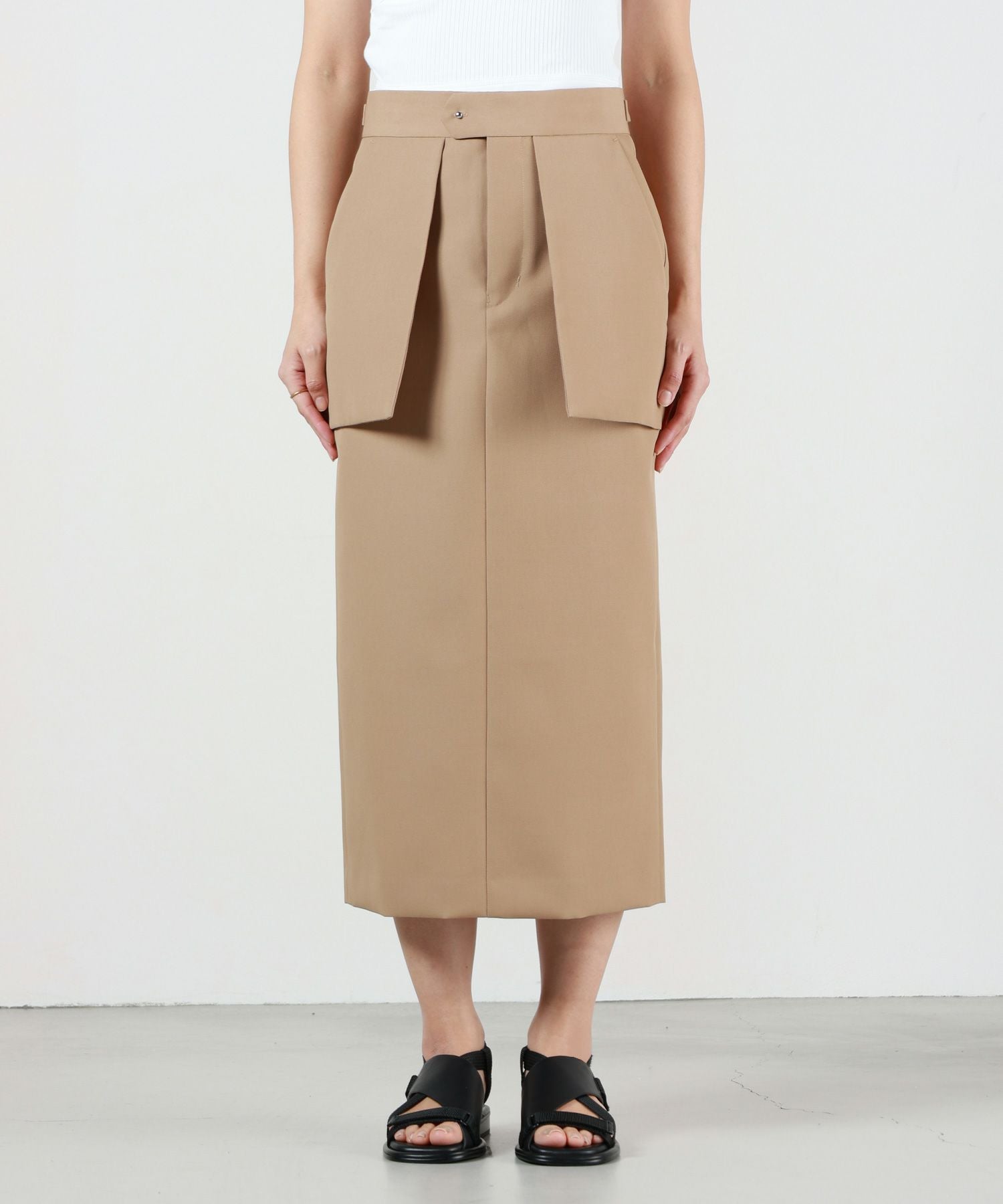 スカート HYKE DOESKIN MIDI SKIRT HYKE(ハイク)】 DOESKIN MIDI SKIRT｜PARIGOT ONLINE（パリゴオンライン）