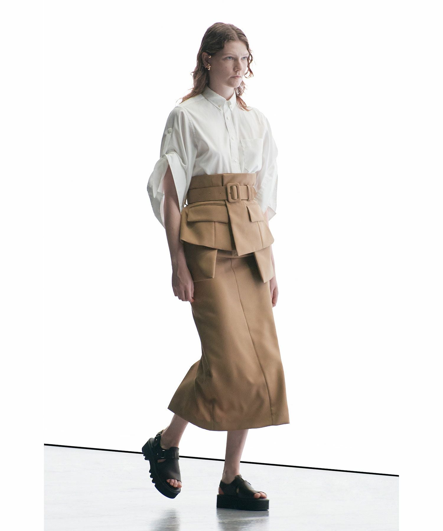 HYKE(ハイク)】 DOESKIN MIDI SKIRT｜PARIGOT ONLINE（パリゴオンライン）