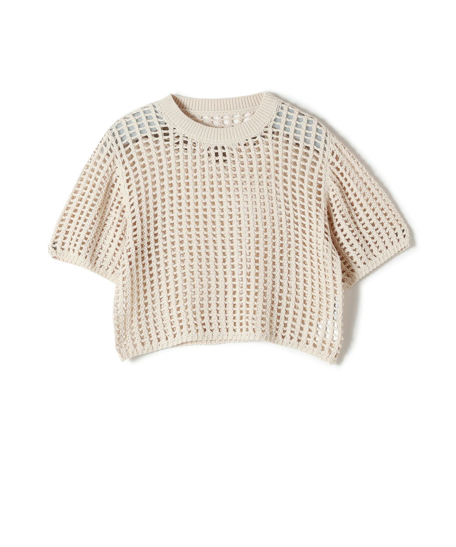 HYKE(ハイク)】 CROCHETED CROPPED SHORT-SLV SWEATER｜PARIGOT ONLINE