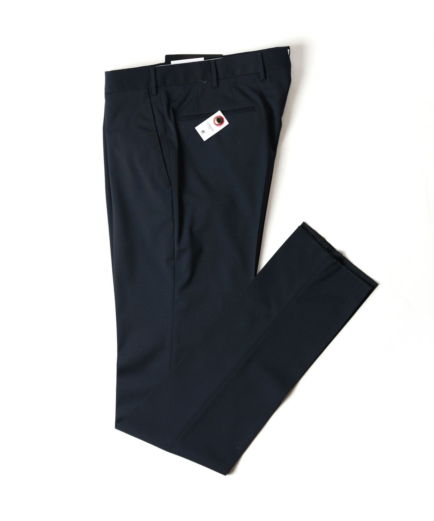 未使用品□PT TORINO ピーティー トリノ SUPERSLIM FIT ストレッチ生地 テーパードパンツ スラックス トラウザーズ ダークブルー 56 正規品 メンズ PT TORINO(ピーティトリノ)】 SUPER SLIM FIT トラウザーズ｜PARIGOT