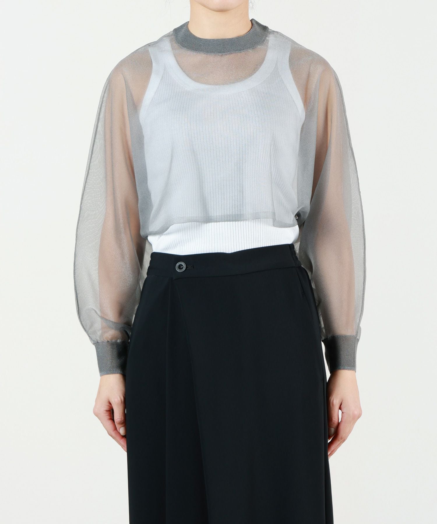 HYKE(ハイク)】 SHEER SWEATER PONCHO｜PARIGOT ONLINE（パリゴ