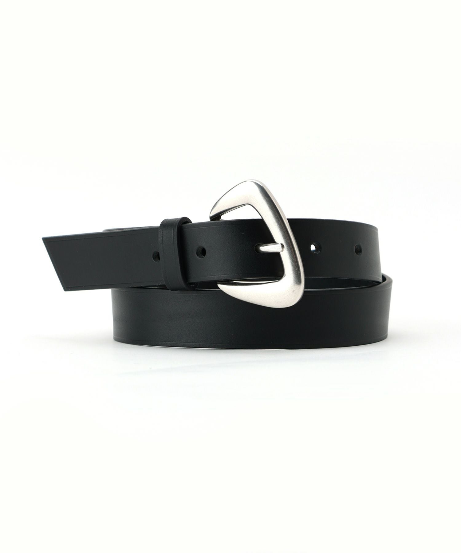 【新品】  MAISON BOINET / メゾンボワネ | アシンメトリー バックル ベルト | 75 | シルバー / ブラック | レディース MAISON BOINET（メゾンボワネ） ベルト 「Maison Boinet/メゾンボワネ