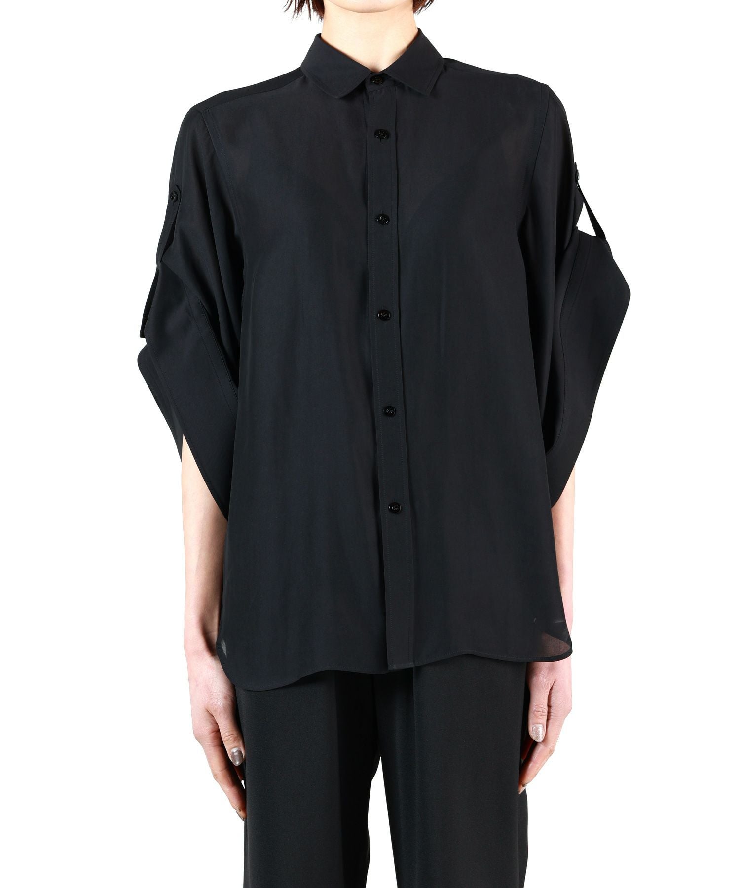 HYKE(ハイク)】 SHEER TWILL BELL-SLEEVE SHIRT｜PARIGOT ONLINE