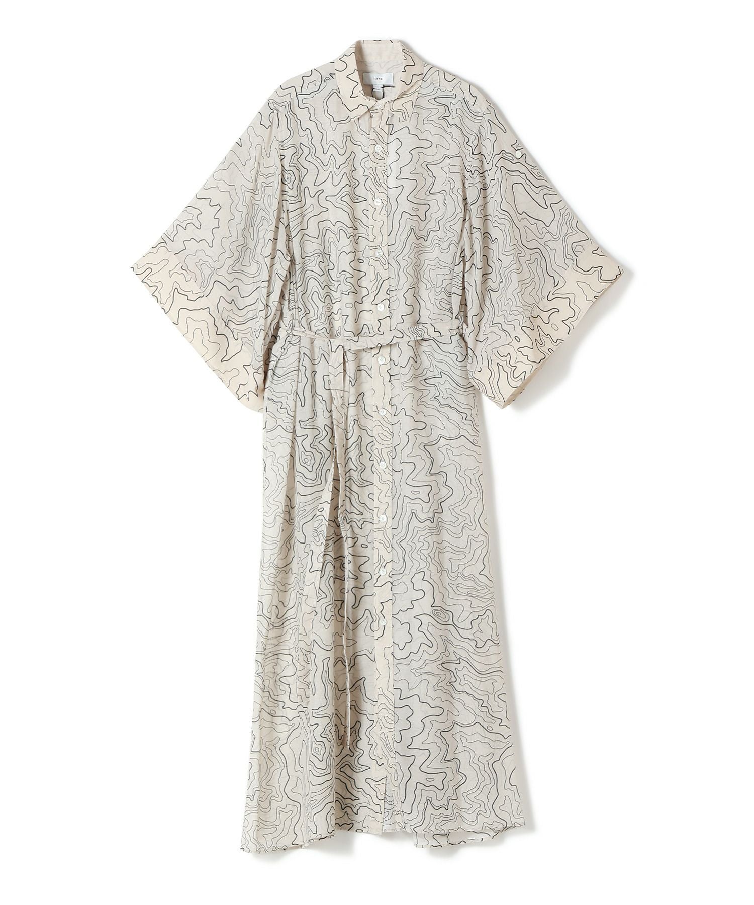 HYKE(ハイク)】 CONTOUR LINE BELL-SLEEVE DRESS｜PARIGOT ONLINE