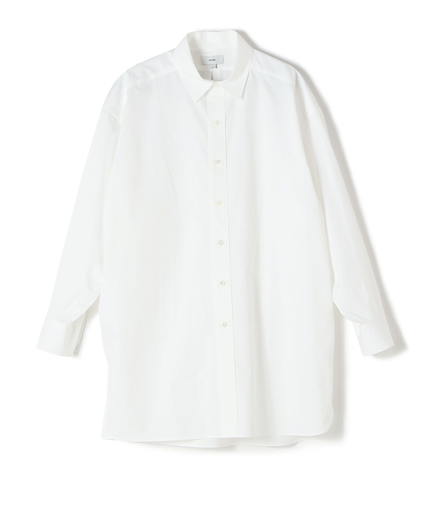 HYKE ロングシャツ ホワイト HYKE(ハイク)】 T/C BIG SHIRT｜PARIGOT ONLINE（パリゴオンライン）