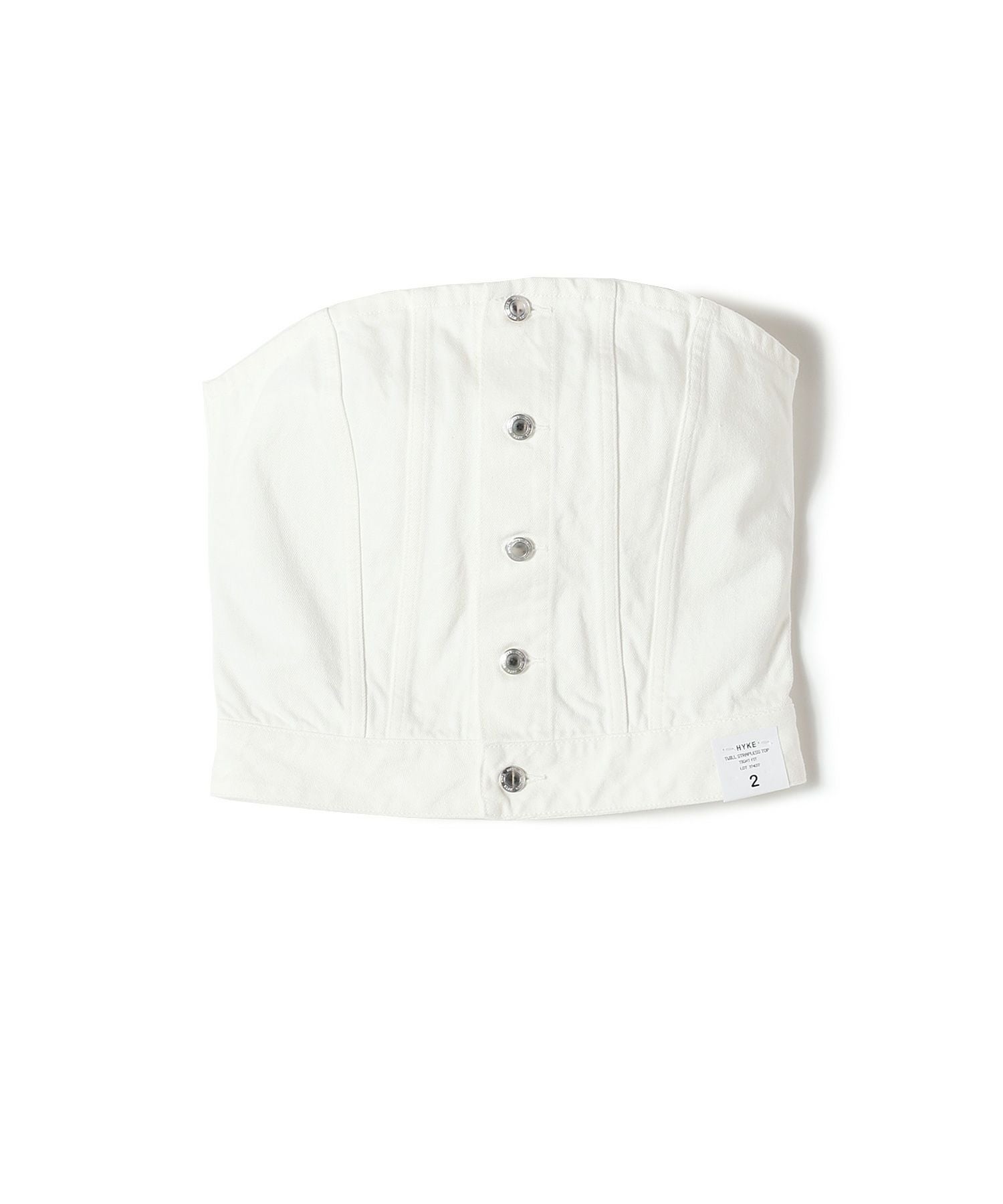 HYKE(ハイク)】TWILL STRAPLESS TOP｜PARIGOT ONLINE（パリゴオンライン）