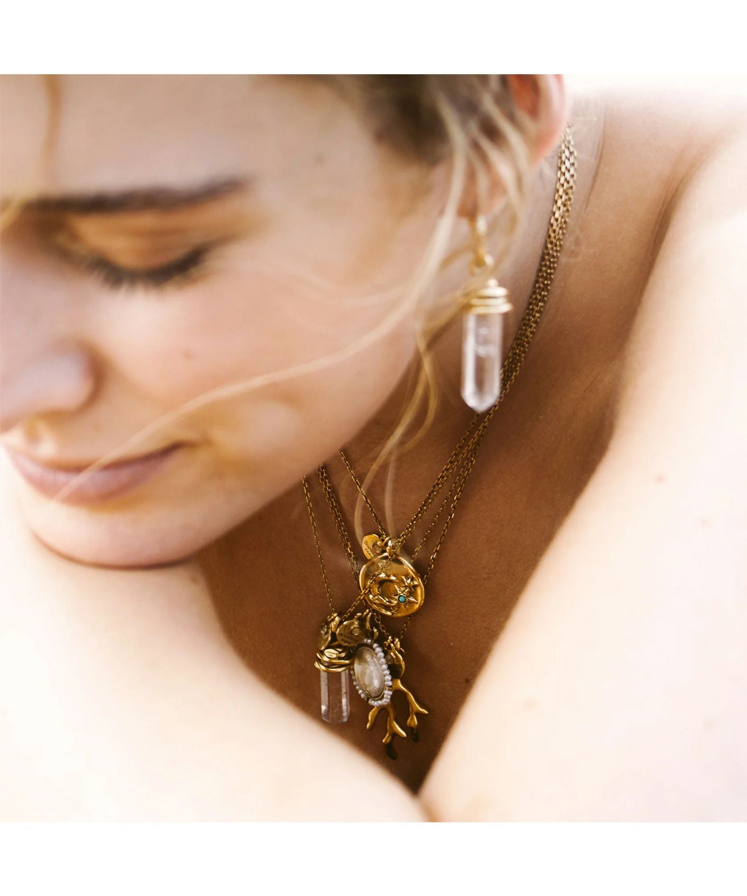 GOOSSENS Paris(ゴッサンスパリ)】 Talisman Rock Crystal Necklace