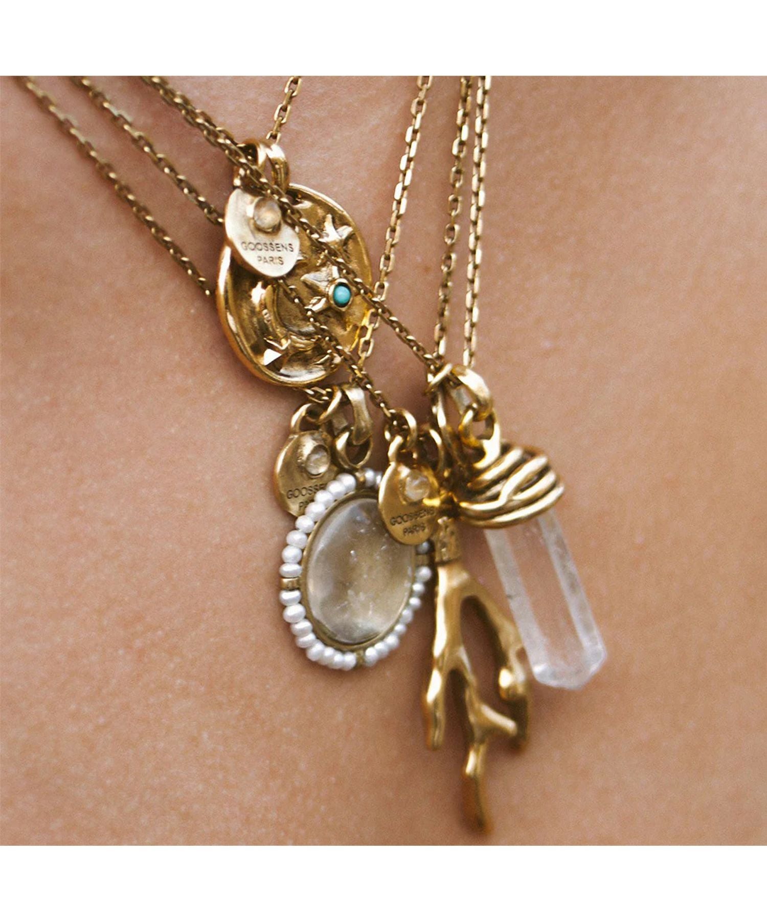 GOOSSENS Paris(ゴッサンスパリ)】 Talisman Rock Crystal Necklace
