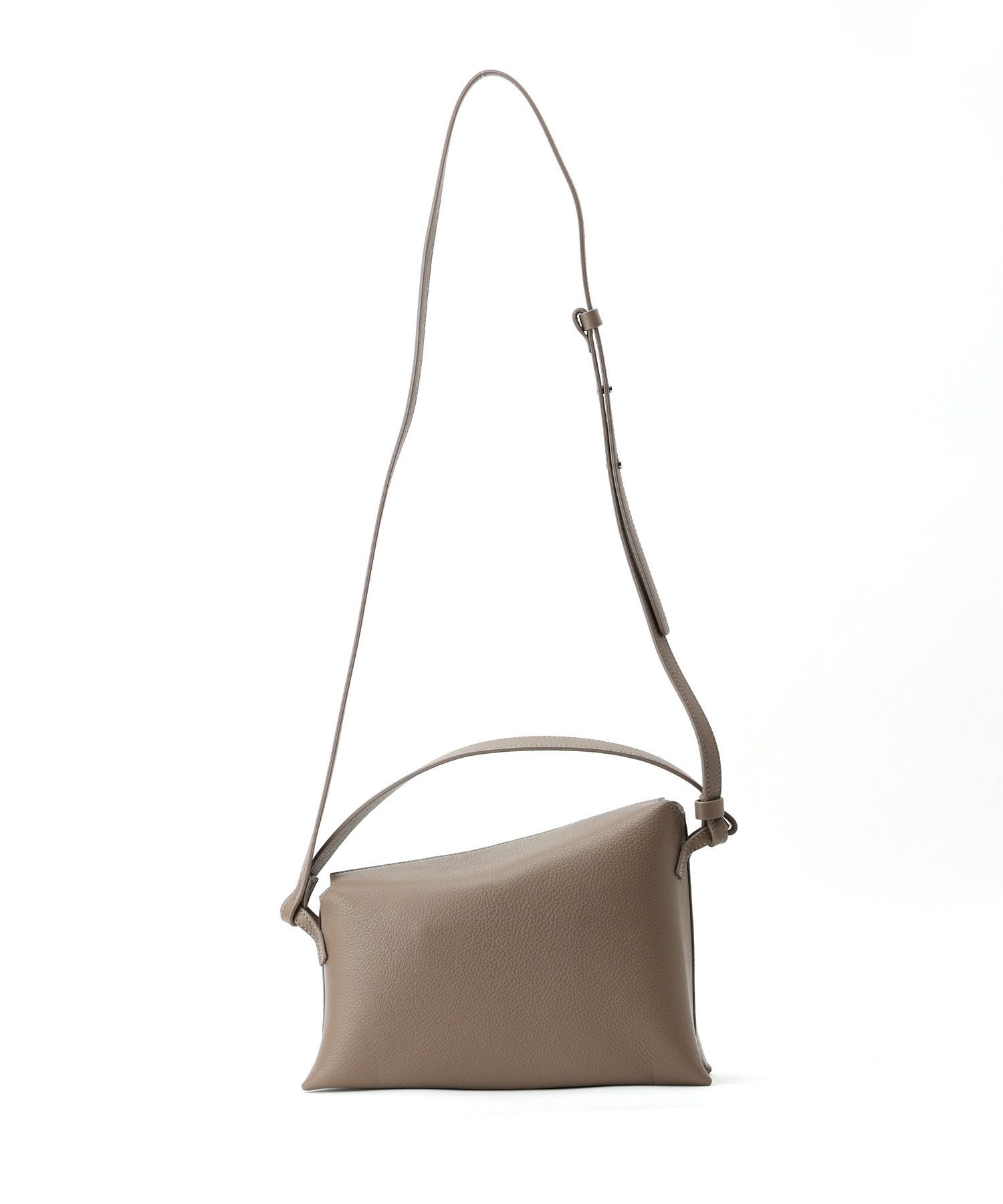 【美品】  AESTHER EKME / エスター エクミ | MINI BARREL / 2way ショルダー付き レザー ミニ ハンドバッグ | グレー系 | レディース 美品】 AESTHER EKME / エスター エクミ | MINI BARREL / 2way