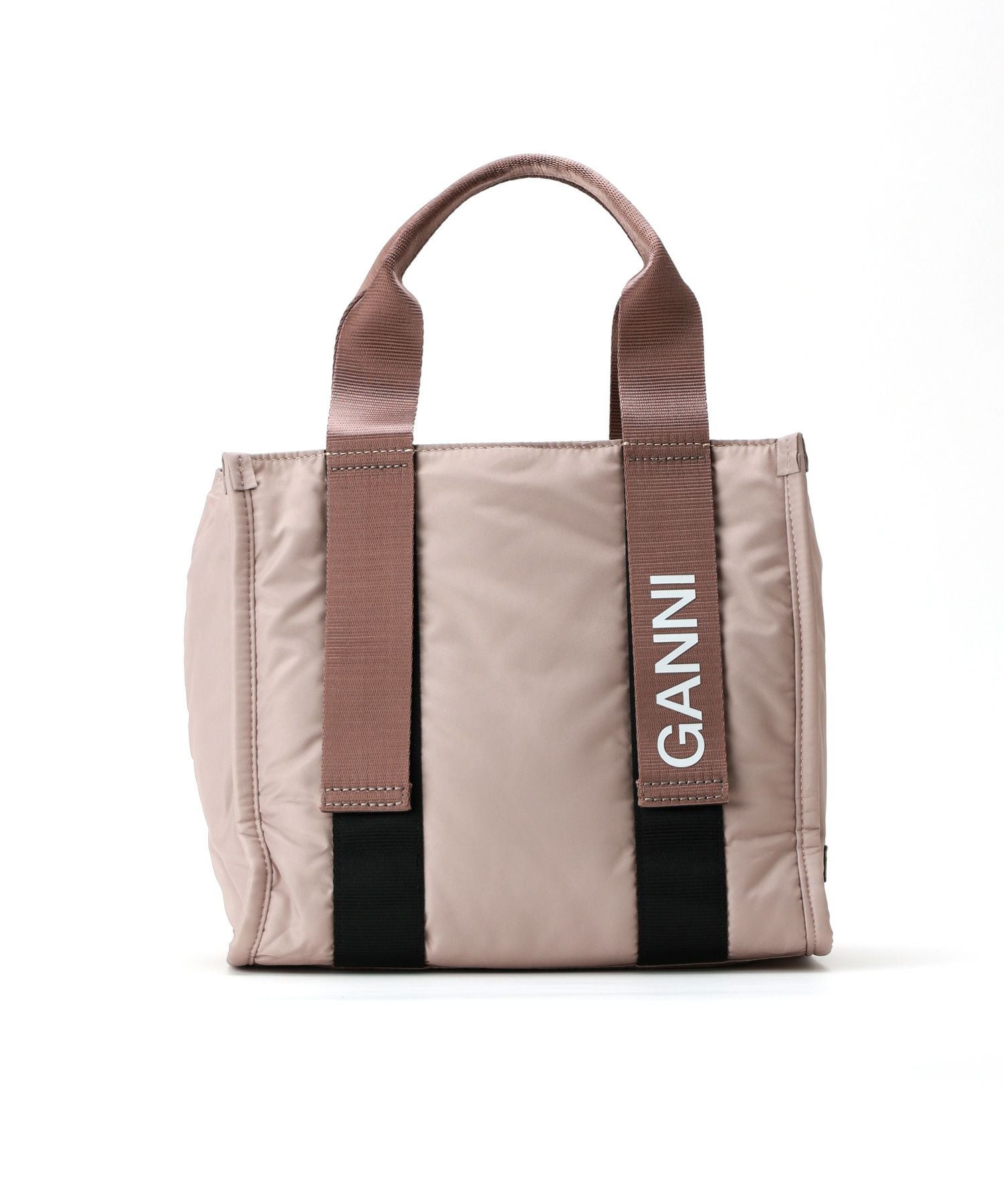 【GANNI(ガニー)】RECYCLED TECH SMALL TOTE GANNI Women's' Recycled Tech Small Tote Bag in Brown | LN-CC®