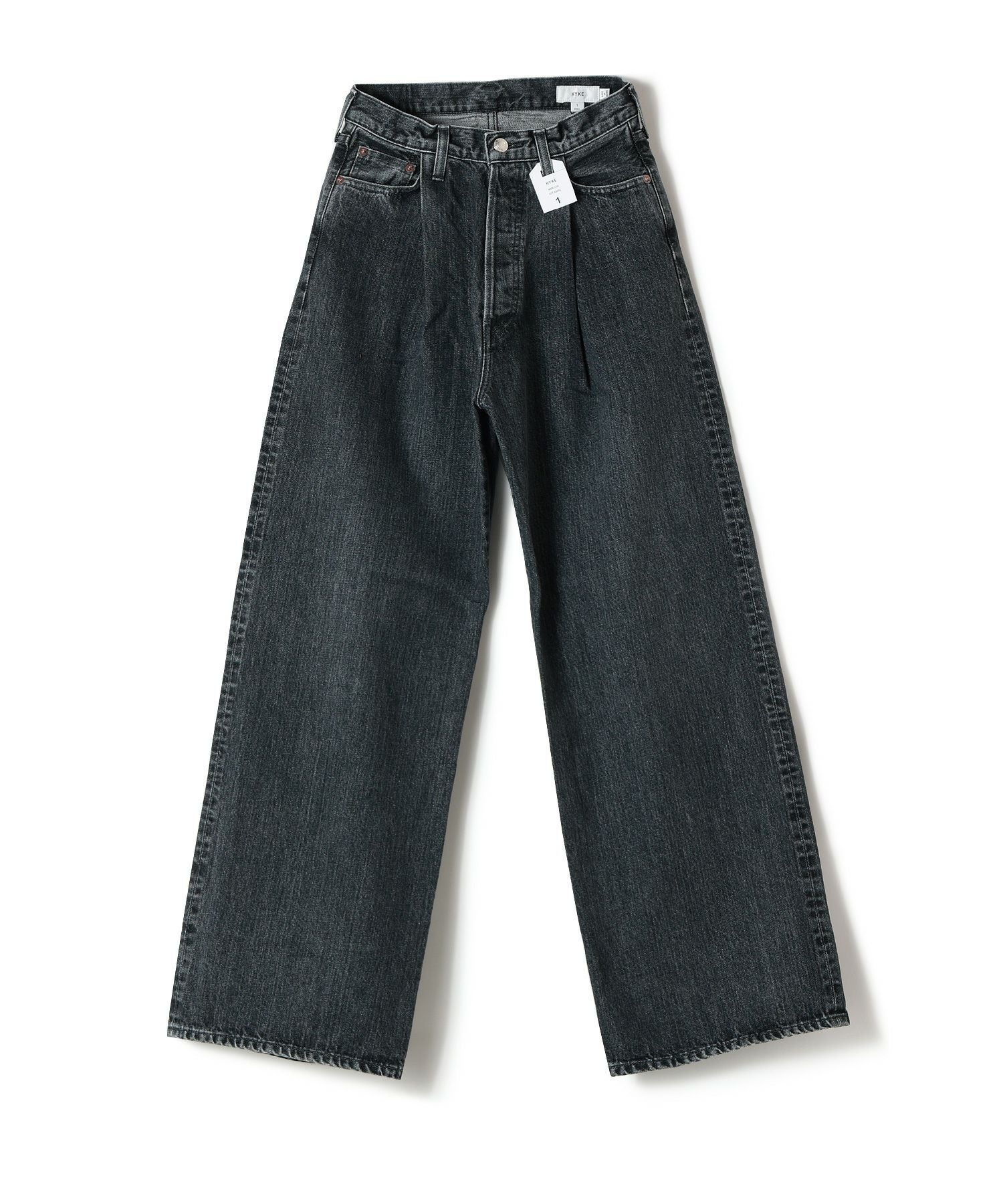 【新品】完売HYKE WIDE LEGブラックデニムワイドレッグパンツハイク HYKE(ハイク)】 DENIM WIDE LEG JEANS｜PARIGOT ONLINE（パリゴ