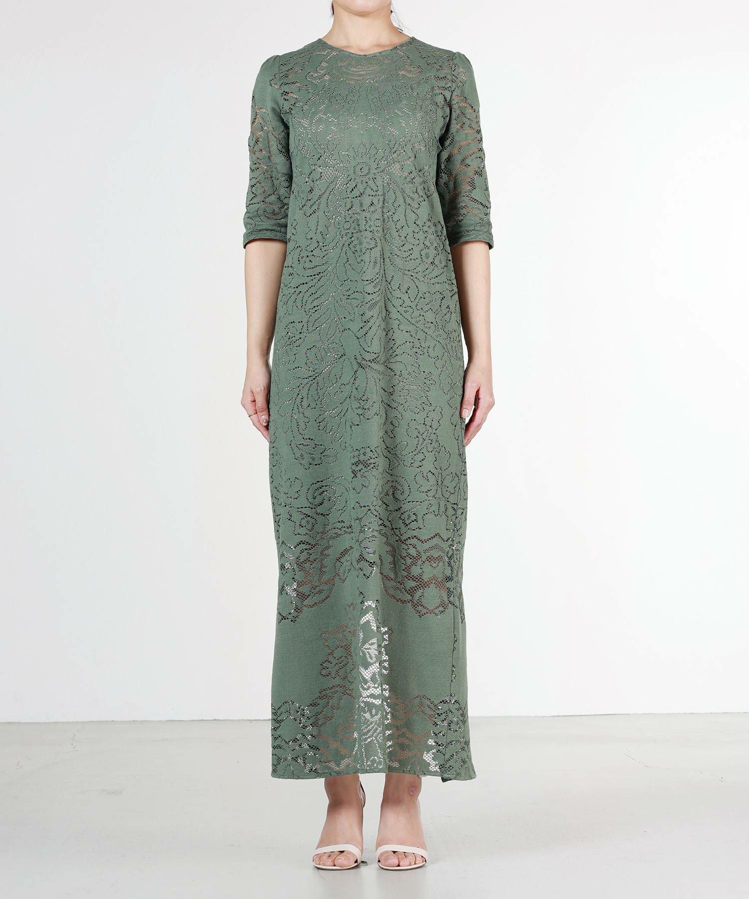 AMERI(アメリ)】PARIGOT別注 JACQUARD RUSSELL LACE DRESS｜PARIGOT