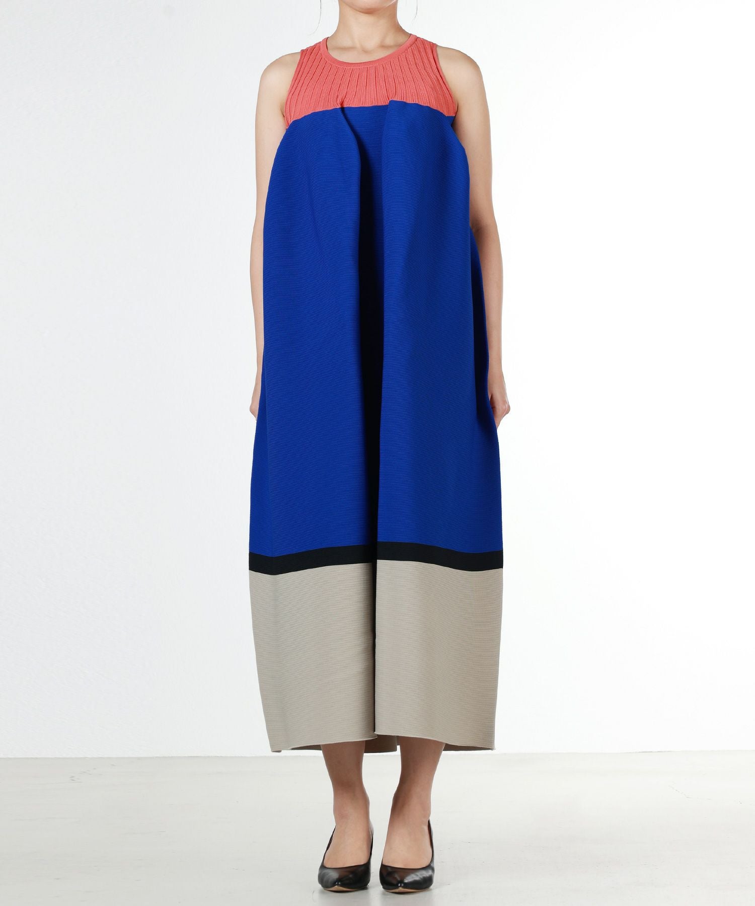 CFCL(シーエフシーエル)】 POTTERY SLEEVELESS BUST FLARE DRESS