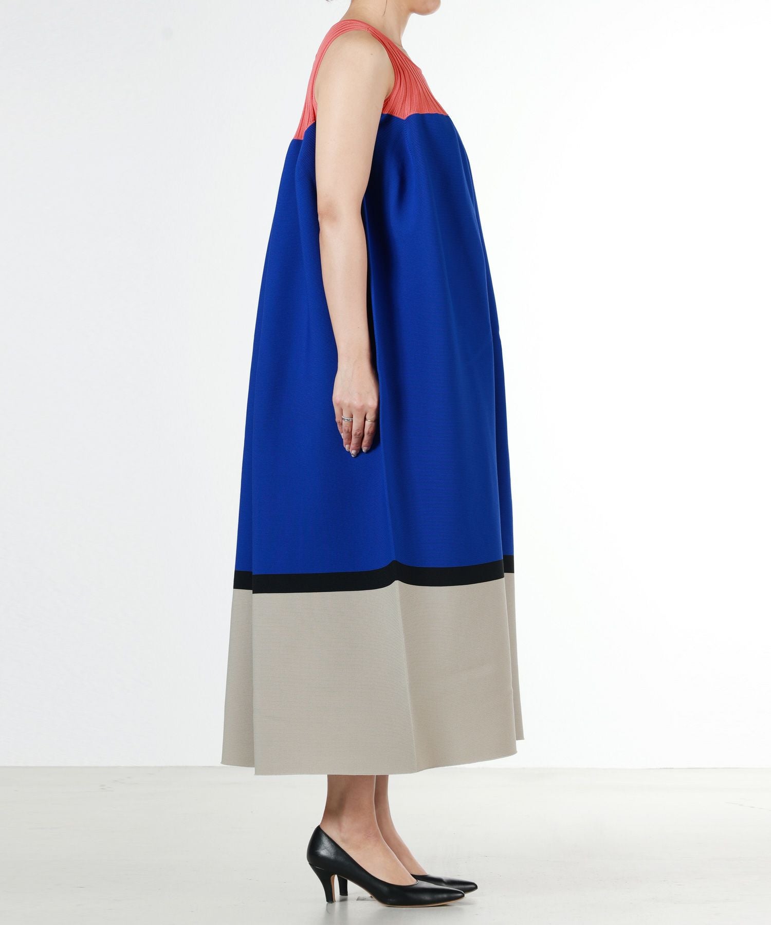 CFCL(シーエフシーエル)】 POTTERY SLEEVELESS BUST FLARE DRESS